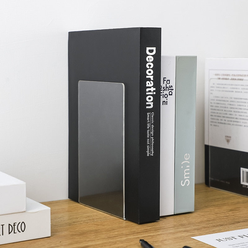 Serre-livres en acrylique transparent