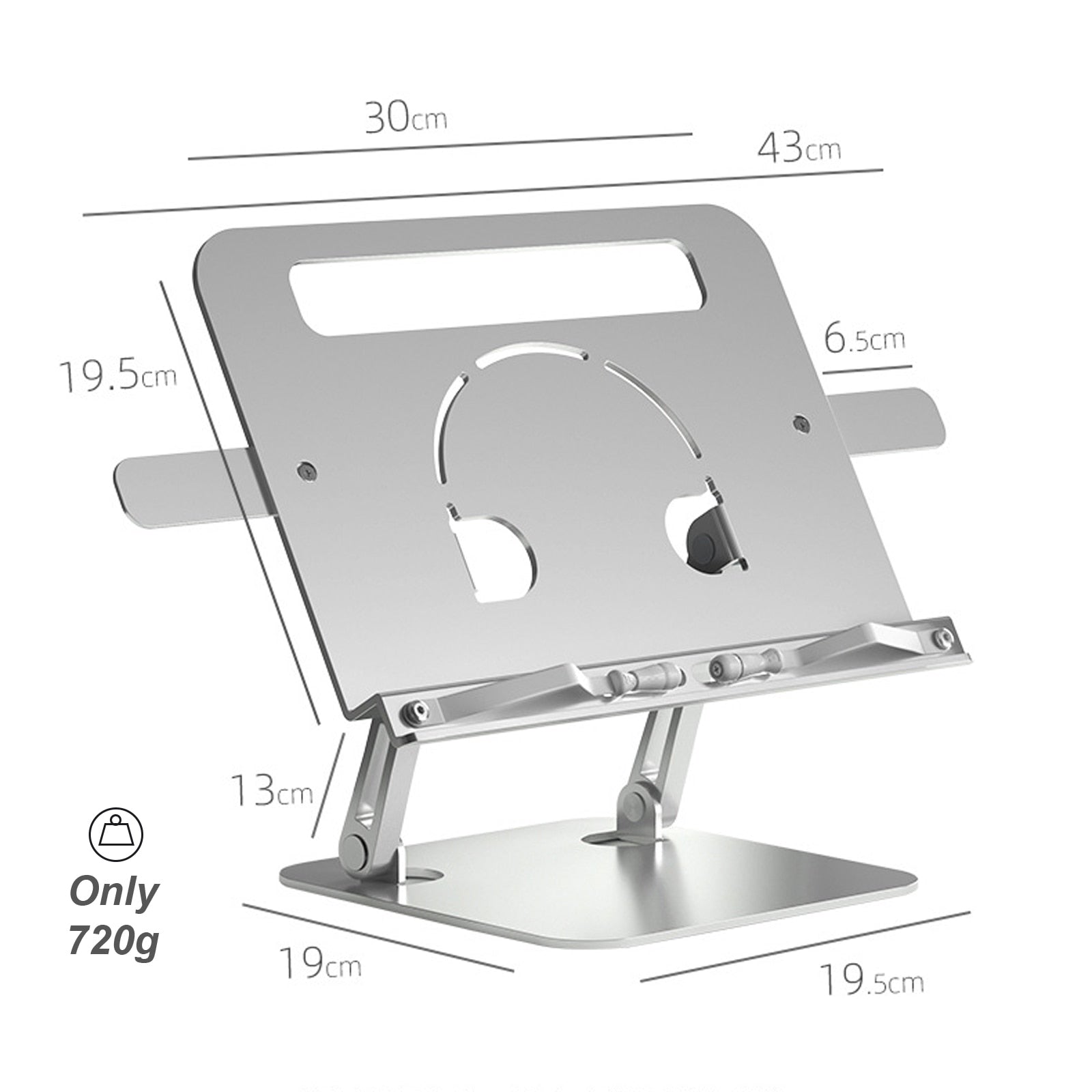 Support de livre réglable en aluminium