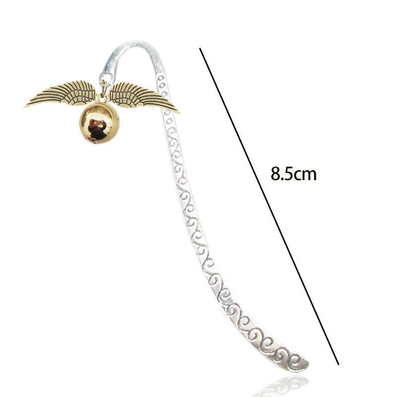 Vintage Metal Bookmark Golden Snitch Wing