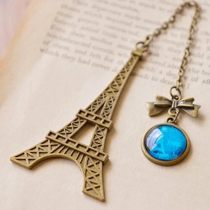 Vintage Metal Bookmark Eiffel Tower - Creative Accessory for Books