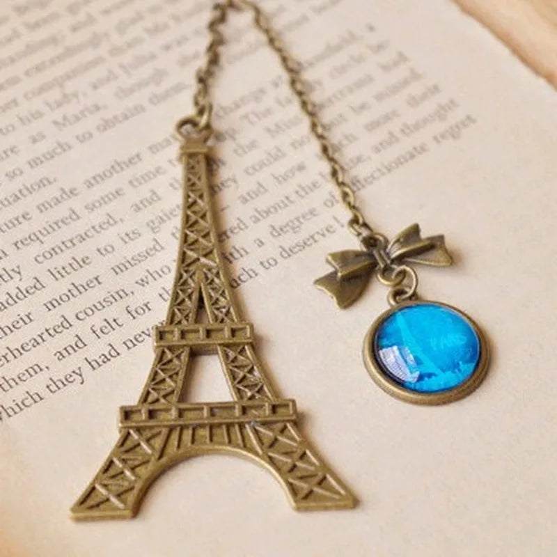 Vintage Metal Bookmark Eiffel Tower - Creative Accessory for Books