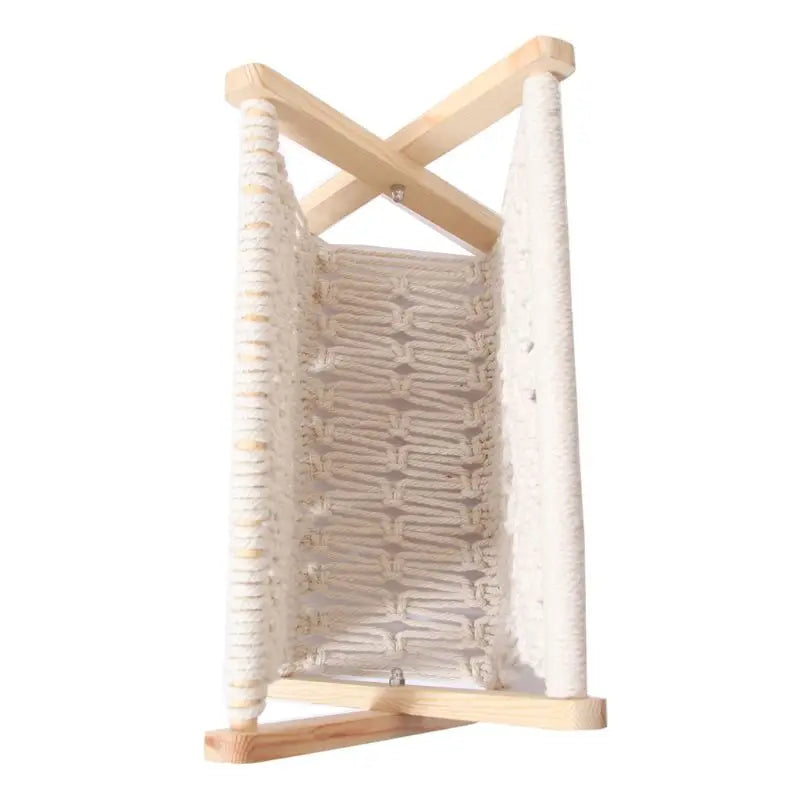 Nordic Woven Cotton Storage Basket - Bohemian Macramé Magazine Holder