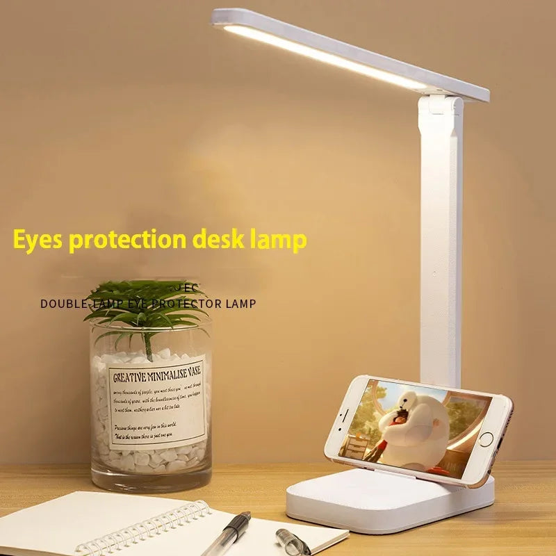 Lampe de Bureau Pliante Rechargeable - Lumière LED Tactile pour Protection des Yeux