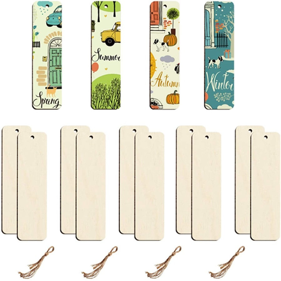 Marque-page personnalisable en bois naturel vierge