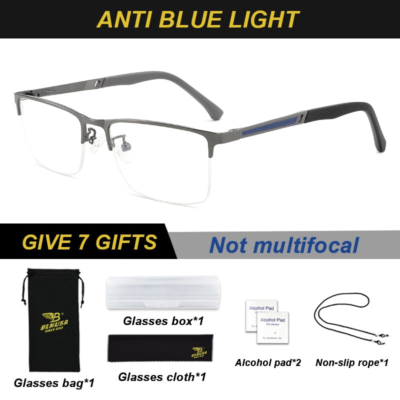 Lunettes en metal anti-lumière bleue pour hommes