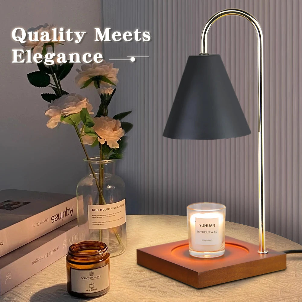 Lampe Chauffe-Bougie Rétro avec Minuterie - Lampe d'Arômatherapie