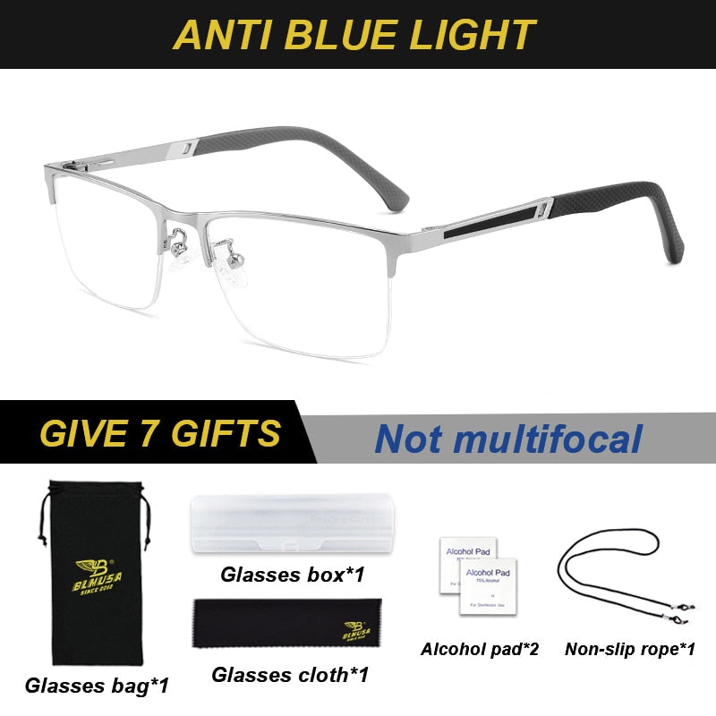 Lunettes en metal anti-lumière bleue pour hommes