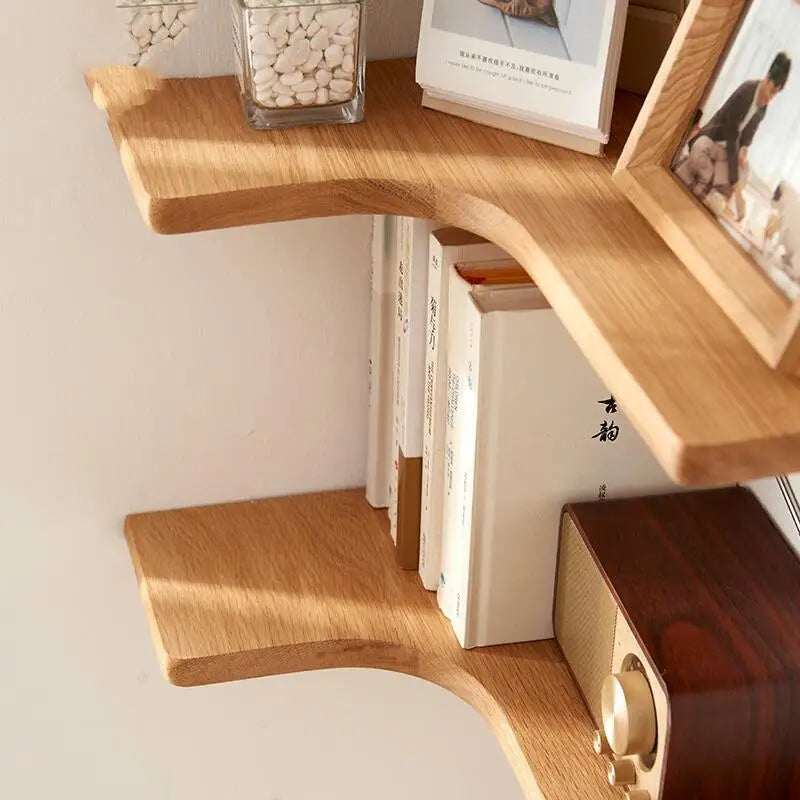 Solid Wood Corner Shelf - Pine Tripod