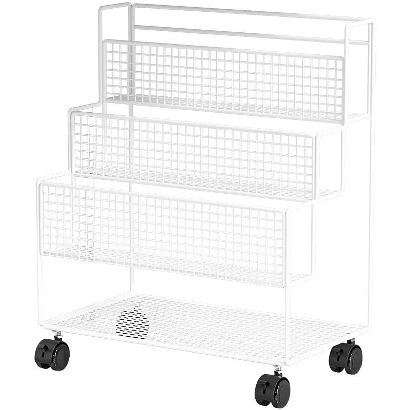 Mobile Bookshelf for Children's Room with Wheels - Large Storage Capacity