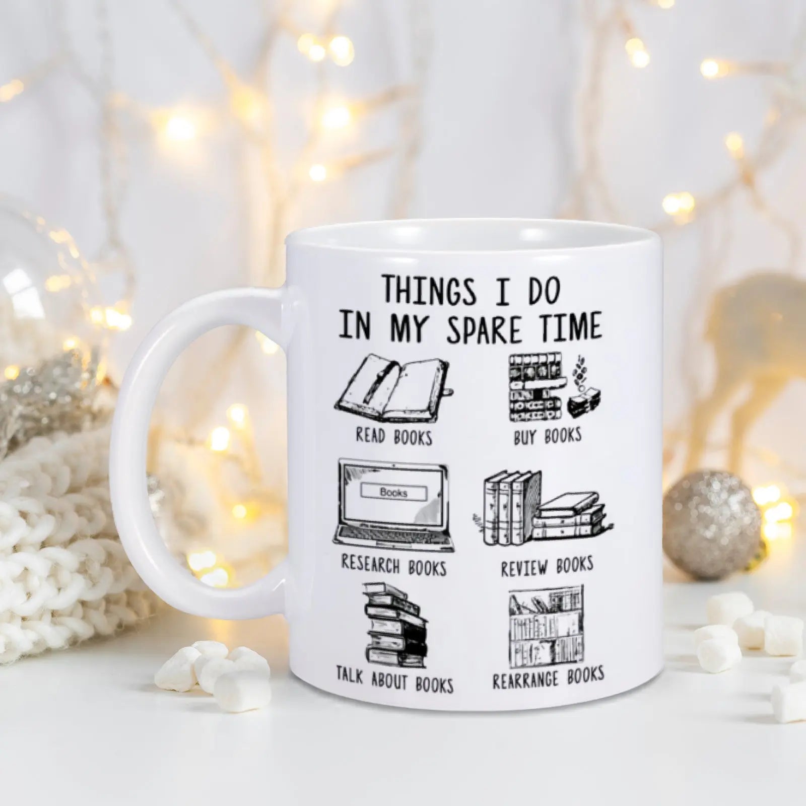 Mug pour Amoureux des Livres - "Things I Do in My Spare Time"